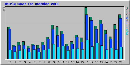 Hourly usage for December 2013