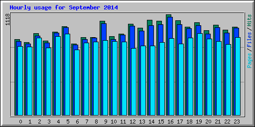 Hourly usage for September 2014