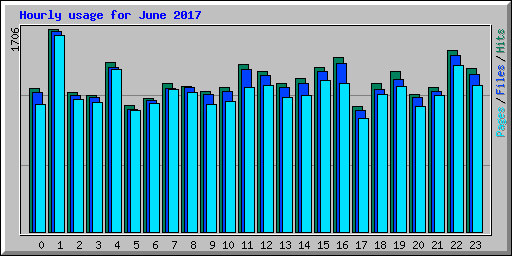 Hourly usage for June 2017