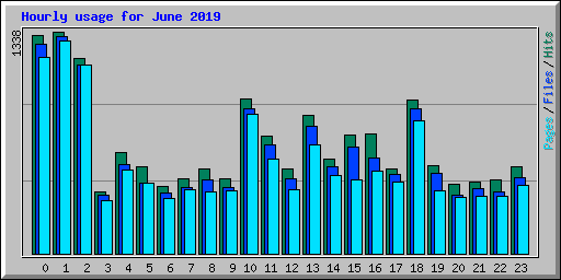 Hourly usage for June 2019