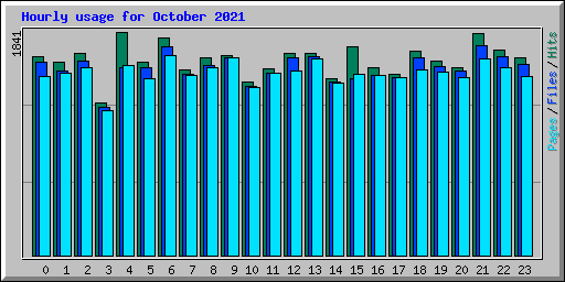 Hourly usage for October 2021